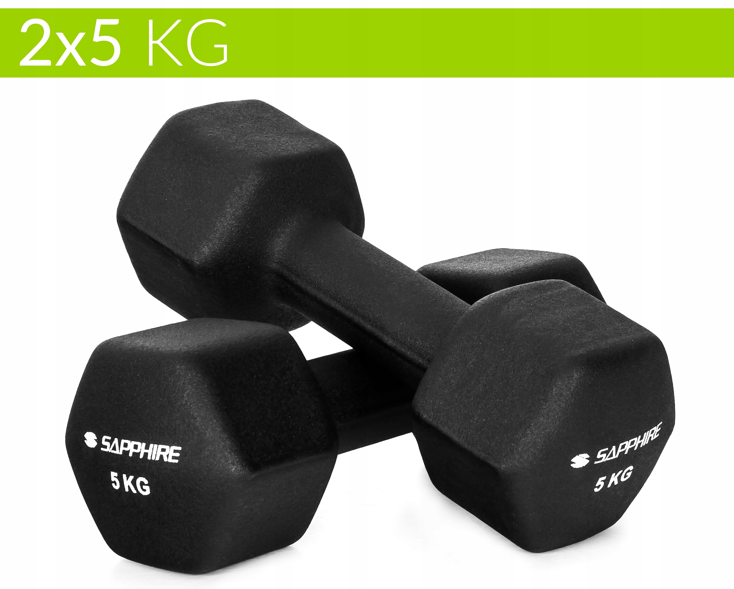 HANTLE hantelki CIĘŻARKI DO ĆWICZEŃ 2x5KG ZESTAW fitness SOFT WINYLOWE 10k Kod producenta SG-1105