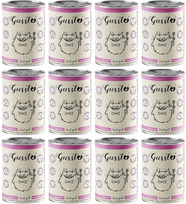 Gussto Fresh Goat kozina 12x 400G Monobiałkowa mokra karma dla kota