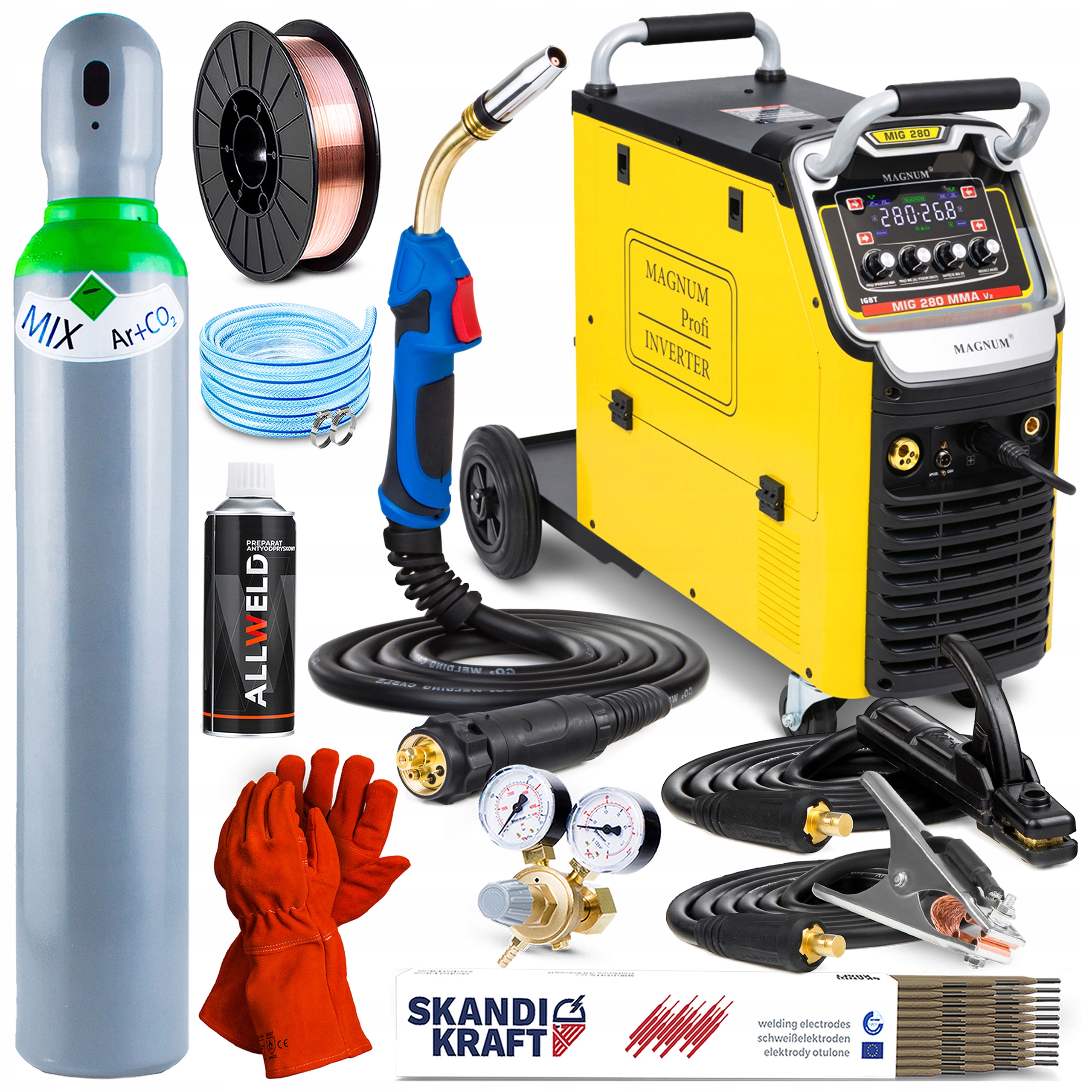 Poloautomatický Svařovací Stroj Magnum Mig 280 Mma V2 400V 300A 4X4 Igbt 4R