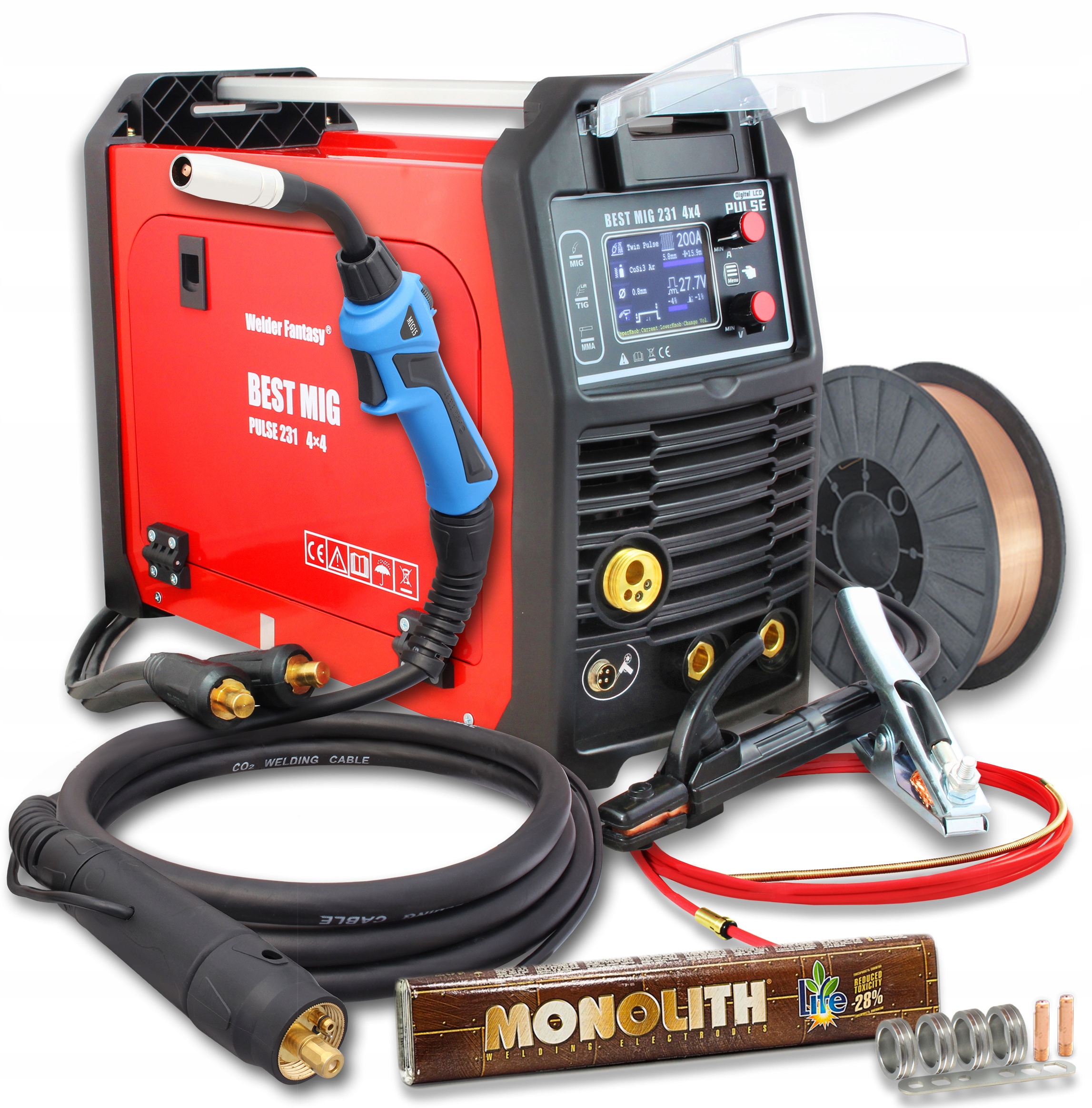 SPAWARKA INWERTOROWA MIGOMAT BEST MIG 231 MMA PULS SPOT MIG ELEKTRODY DRUT