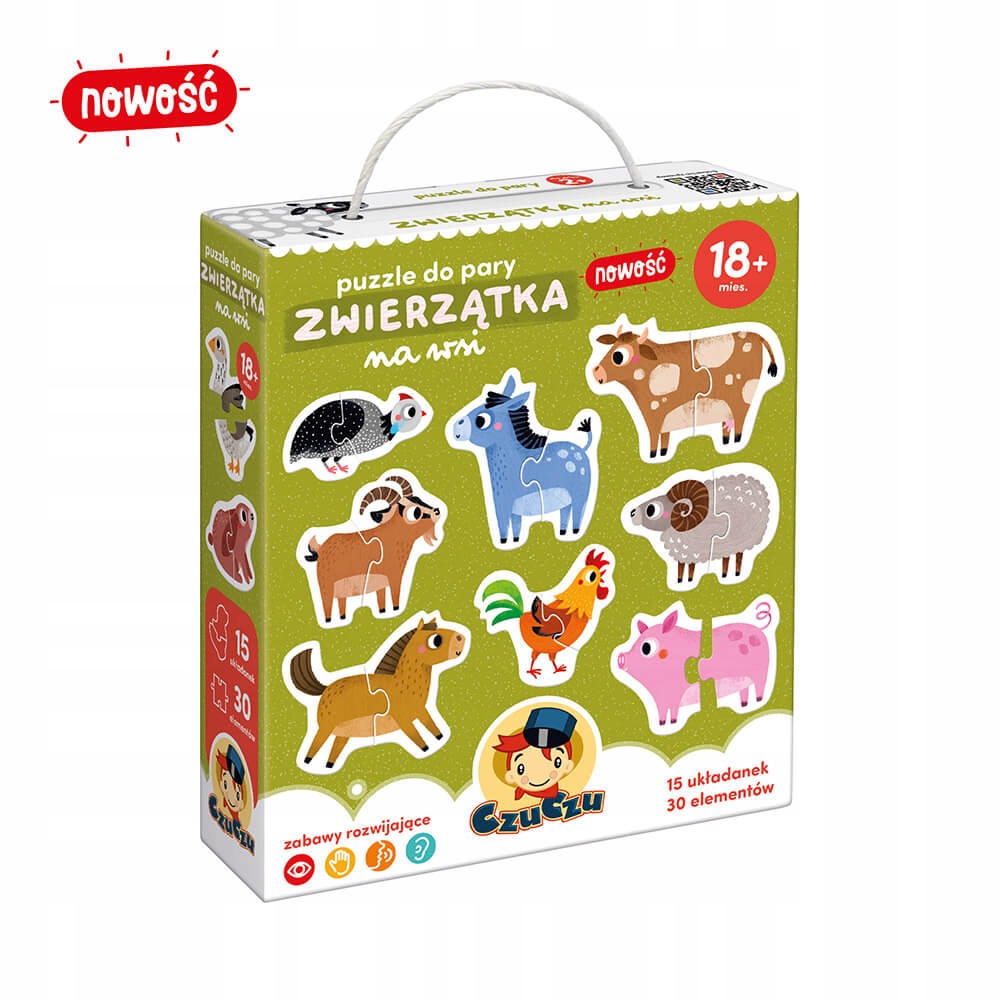 Czuczu Puzzle do pary - Zwierzątka na wsi 18m+ Czu