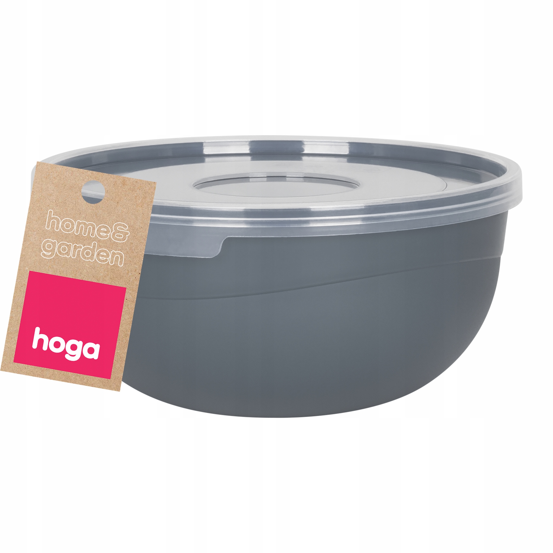 MISECZKA MISKA KUCHENNA PLASTIKOWA DO ŻYWNOŚCI Z POKRYWKĄ 0,7L 14CM C SZARY