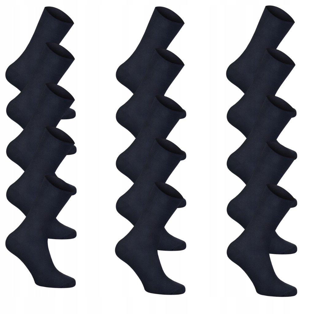 Ponožky Oblekové 15 Set Ponožky Námořnická Modrá Polské Bavlněné Pohodlné