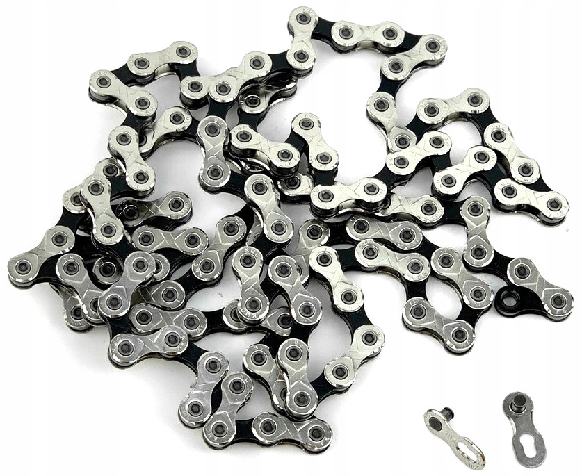 Łańcuch Rowerowy KMC X10 Silver/Black 10-rz 114 + SPINKA OEM