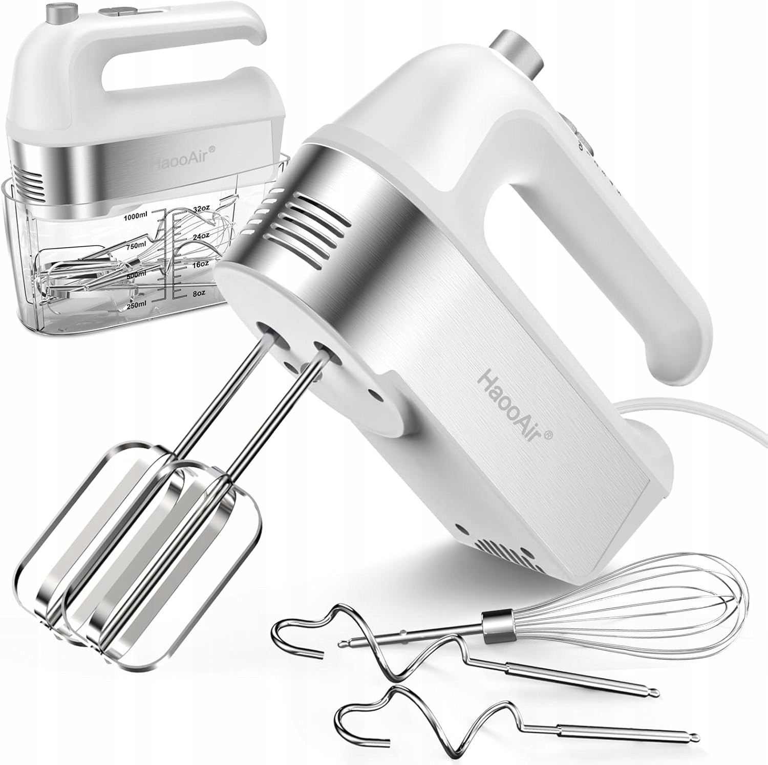 Ruční mixér Haooair 450W 5-rychlostní Turbo Akcesoria Ocelové