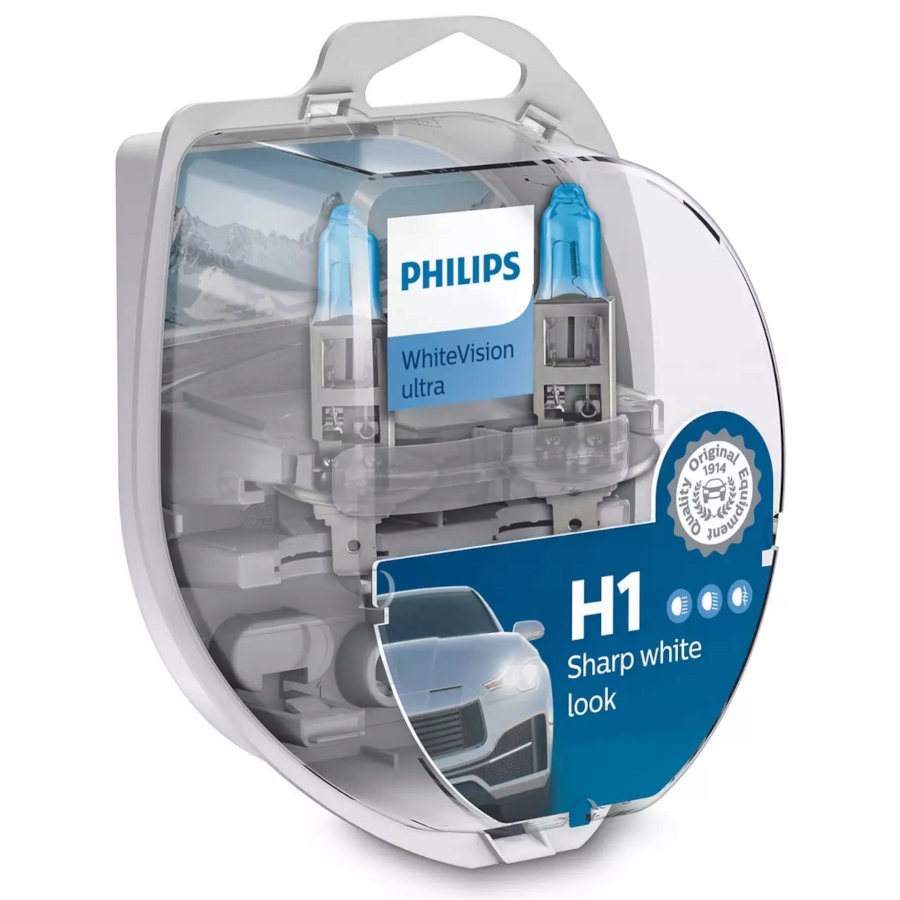 Żarówki H1 Philips WhiteVision ultra 4200K 12V 55W białe żarówki W5W