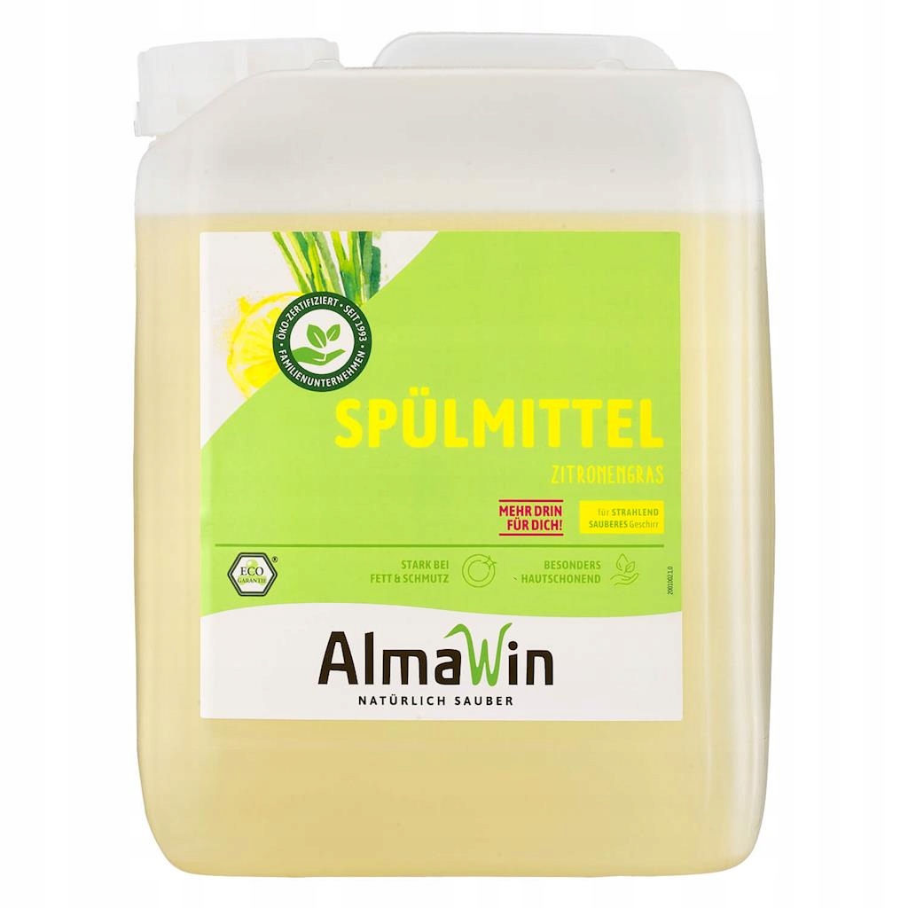 Tekutý Přípravek Na Mytí Nádobí Tráva Citronová (koncentrát) Eco 5 L Almawin