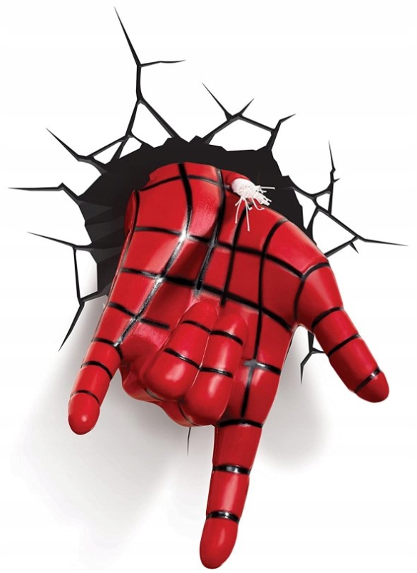 

Lampka Nocna Ścienna Rękawica Spiderman Marvel
