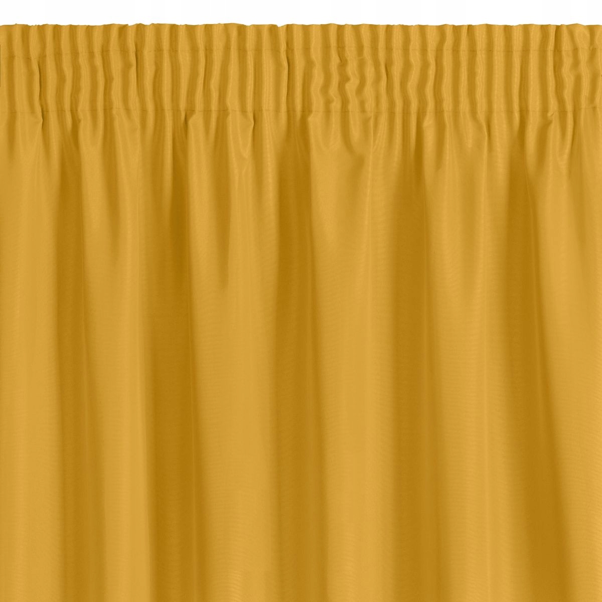 

Matowa zasłona na taśmie 140x270 musztardowa gładk
