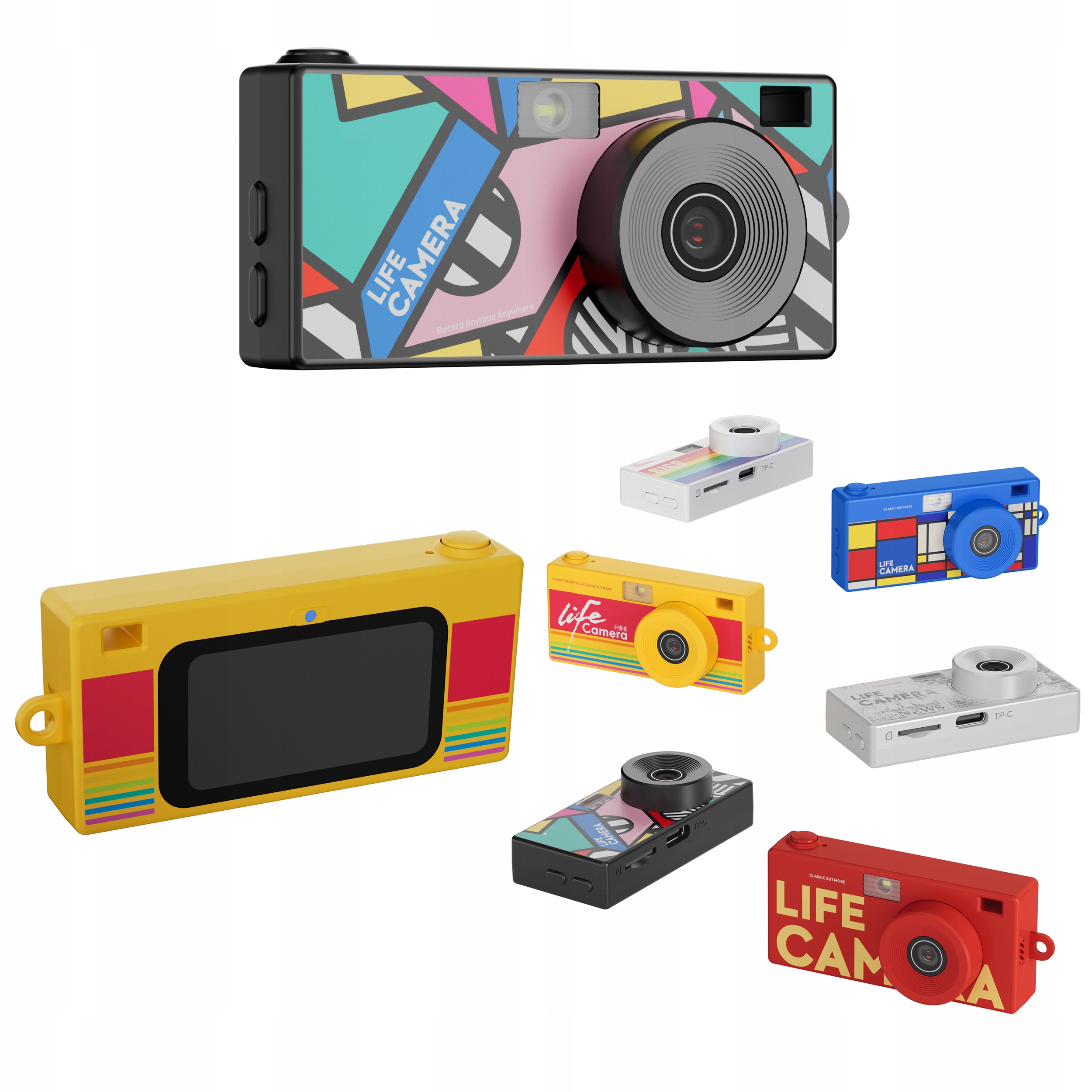 Xrec X9 Mini aparat kamera Retro 2K Kolekcjonerski Wzór 6