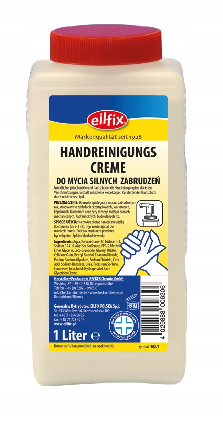 

Krem do mycia rąk Eilfix 1l silne zabrudzenia