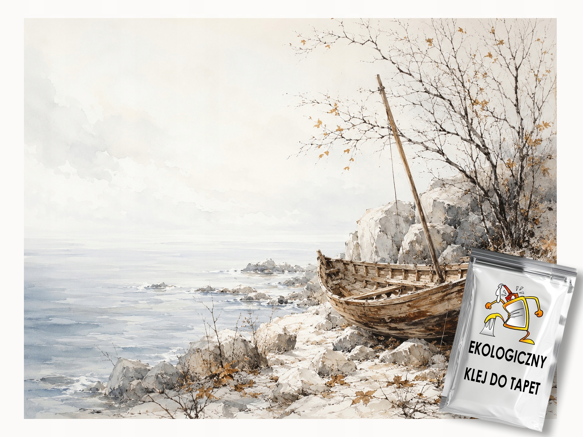 Fototapeta Flizelina Krajina Voda Moře Pobřeží Loď Podzim 416x290 130g