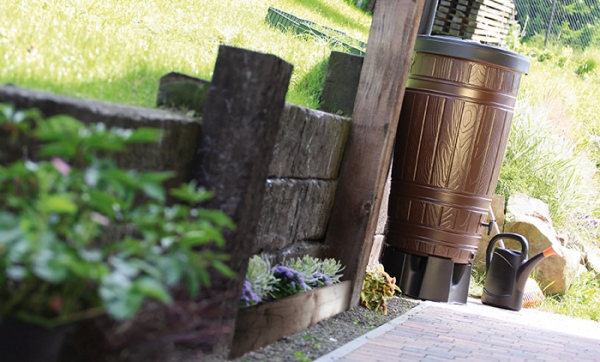 ZBIORNIK NA DESZCZÓWKĘ 265L CZARNY+PRZYŁĄCZA KRAN Marka Prosperplast