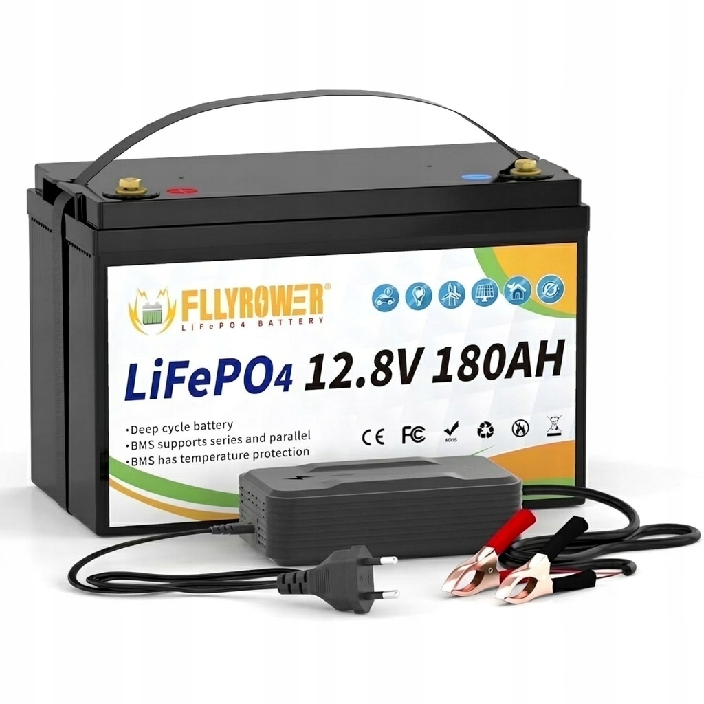 Akumulator Litowo-żelazowo-fosforanowy 12V 180 Ah Bms LiFePO4