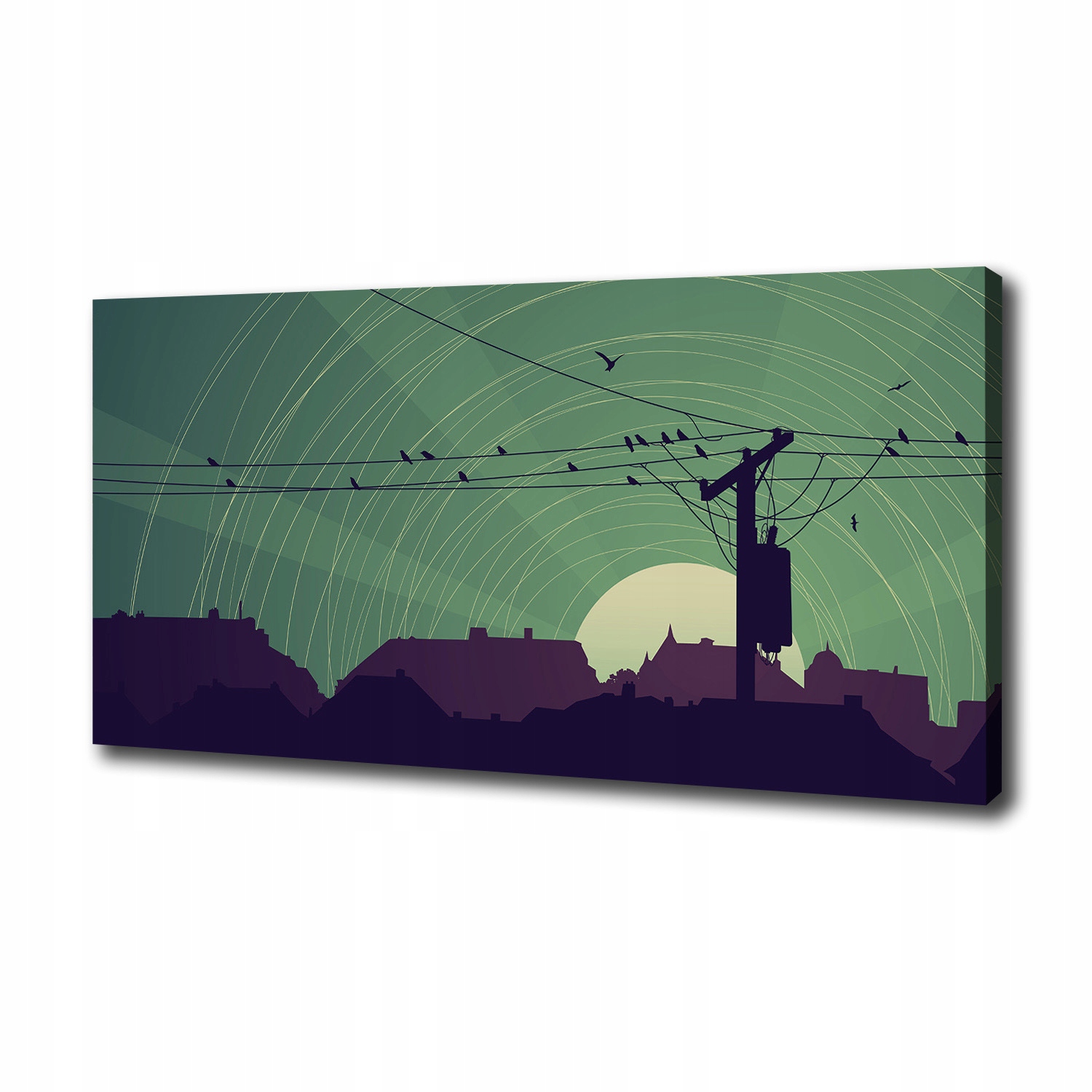

Duży foto obraz na płótnie Ptaki miasto 100x50 cm