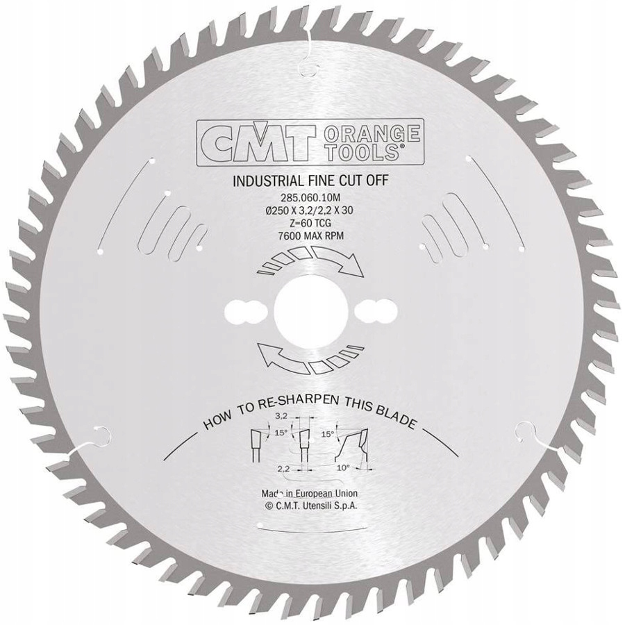 

Cmt Tarcza pilarska do cięcia drewna 250x30mm 60z