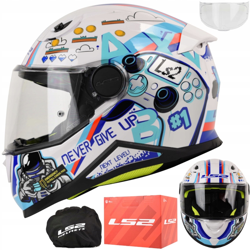 FF812 Kask Otwarty Dziecięcy Junior LS2 Next Level White roz. L 51-52 cm