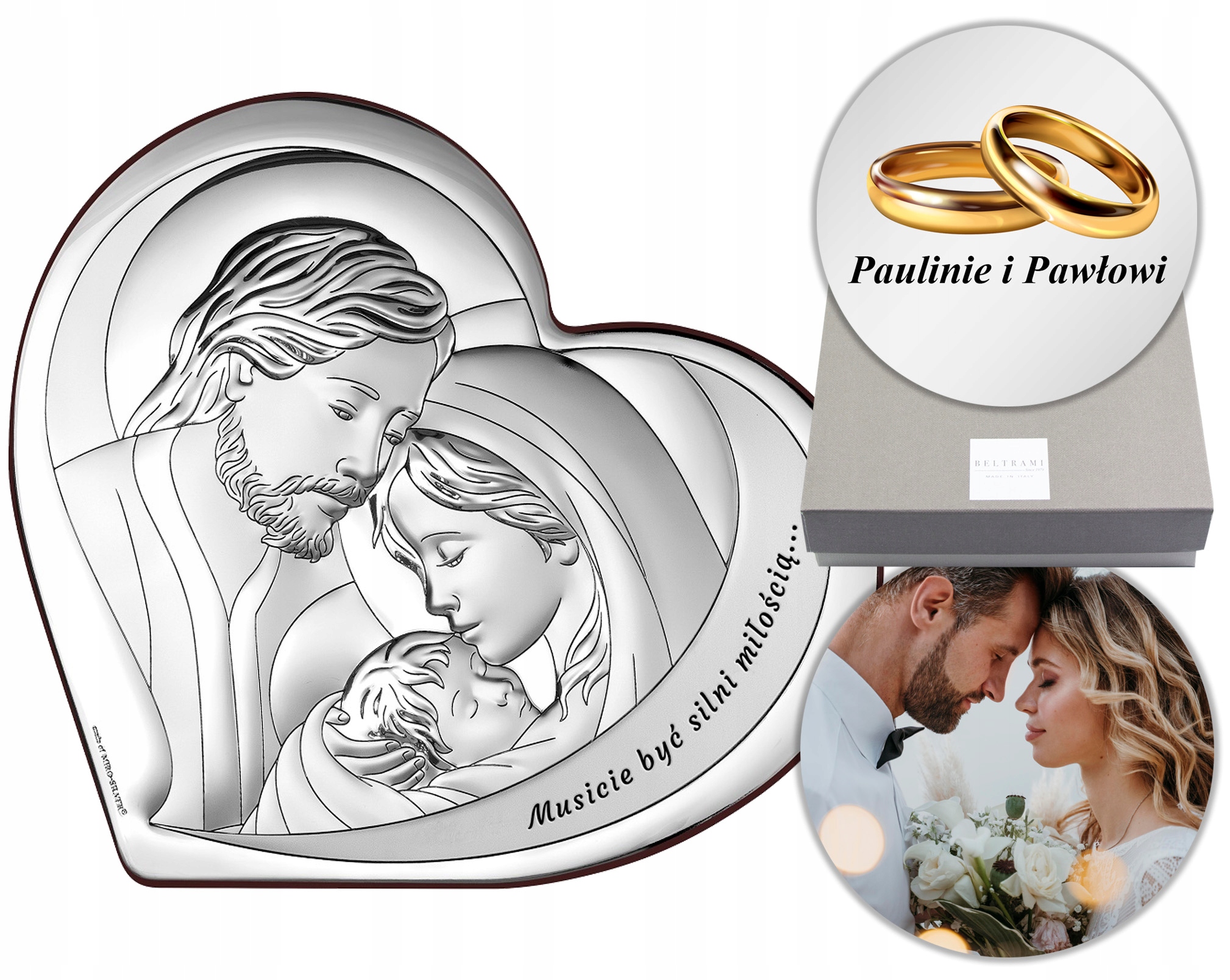 Svatá Rodina dárek K Svatba Výročí Svatby Obrázek Stříbrný S Gravírováním