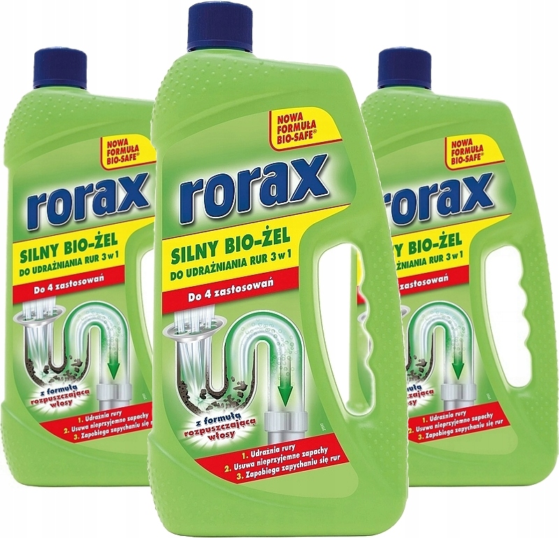 RORAX SILNY Bio-Żel do udrażniania rur 3w1 1L