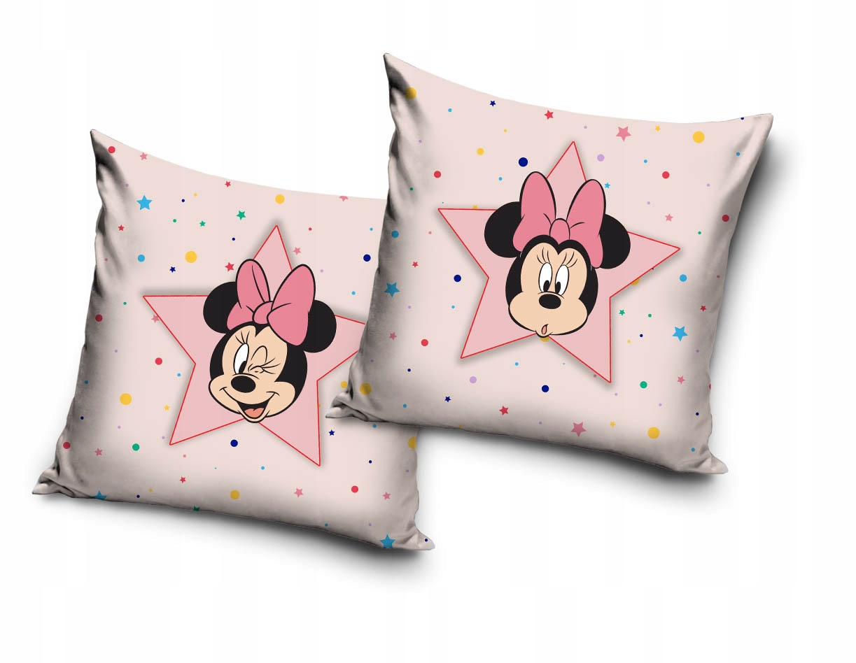 POSZEWKA pluszowa dekoracyjna na poduszkę MYSZKA MINNIE 40x40 cm WELWET