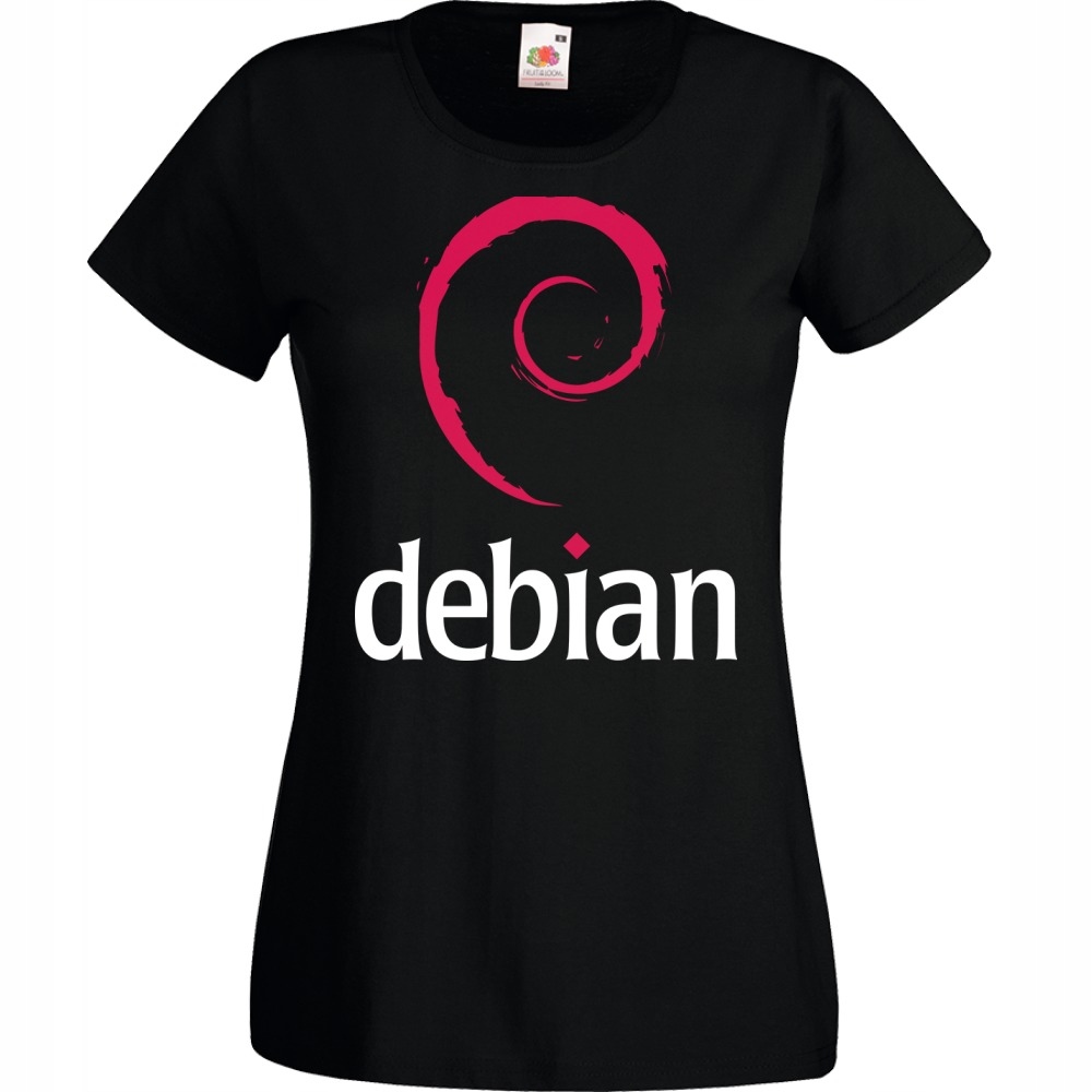 

Koszulka z nadrukiem debian logo It informatyk XXL