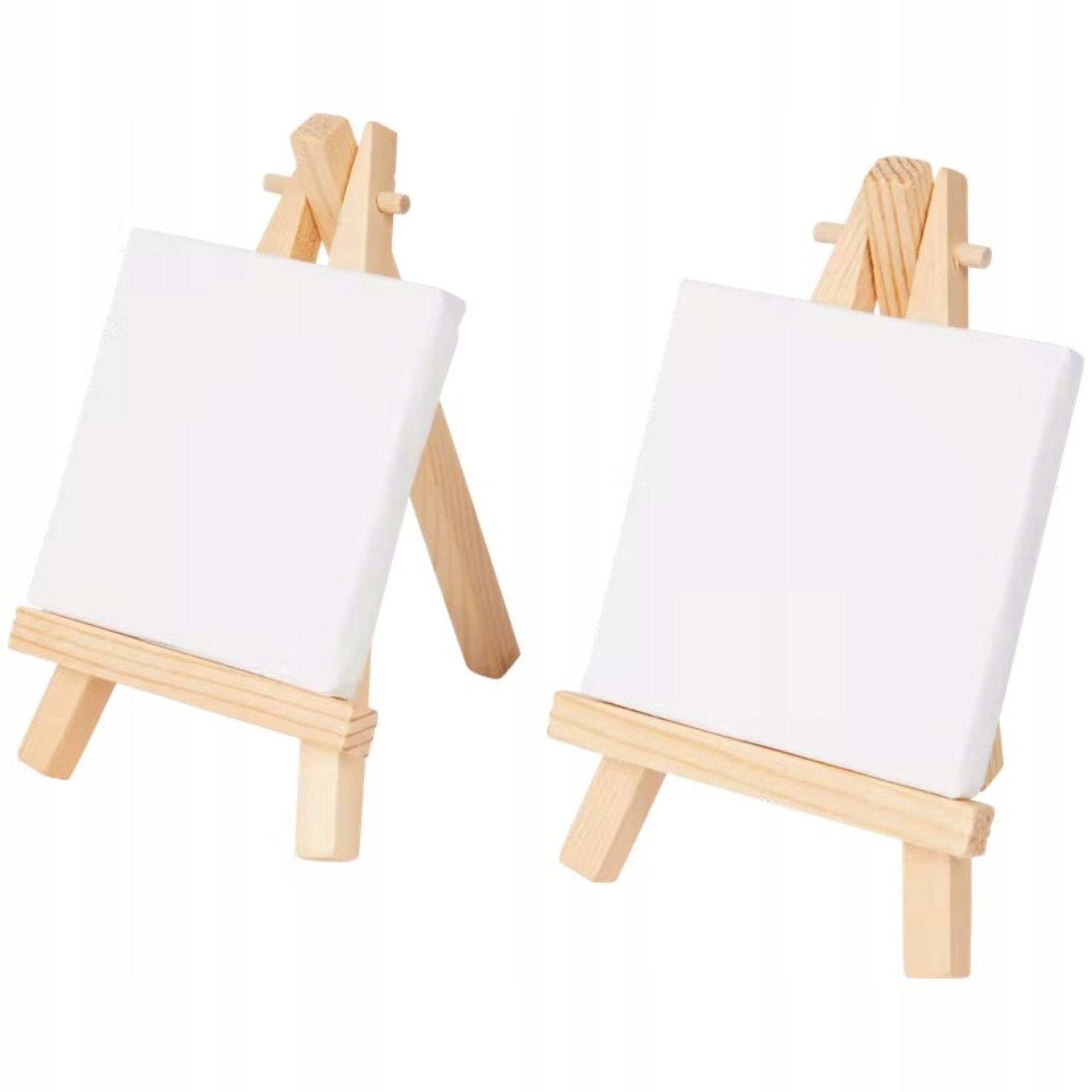

2x Mała Sztaluga 2x Mini Płótno Malarskie 7x7cm