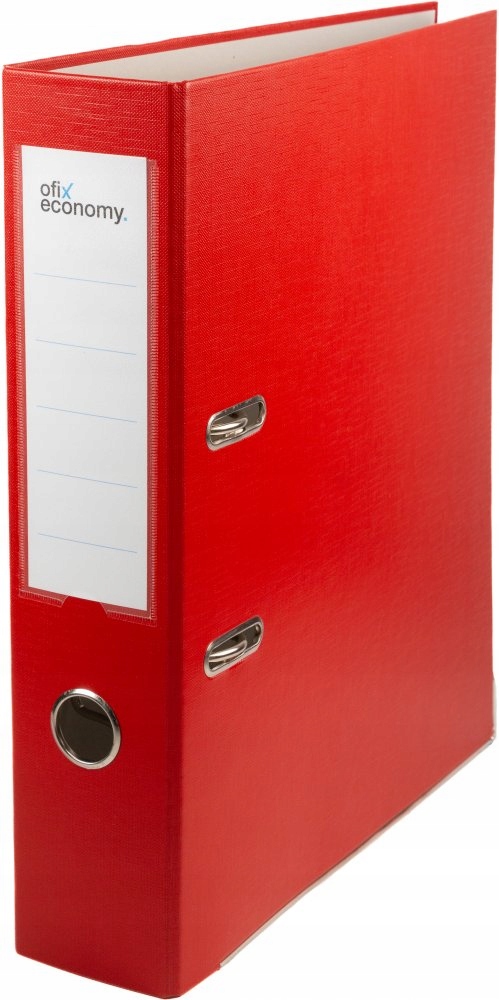 SEGREGATOR A4 75mm SZEROKI Z DŹWIGNIĄ Czerwony