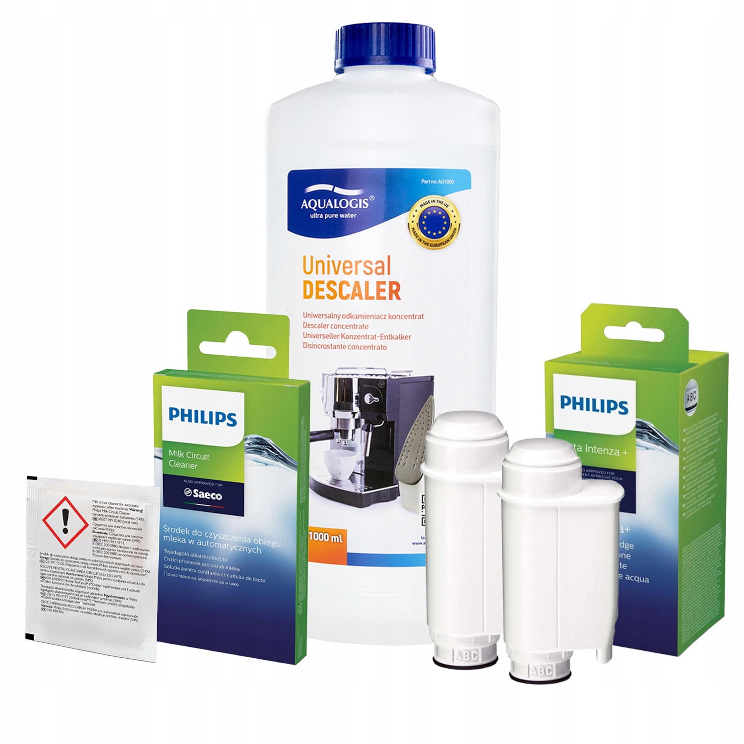 2x Filtr Intenza+ pro kávovar Philips Odvápňovač 1 l Tekutina na espresso