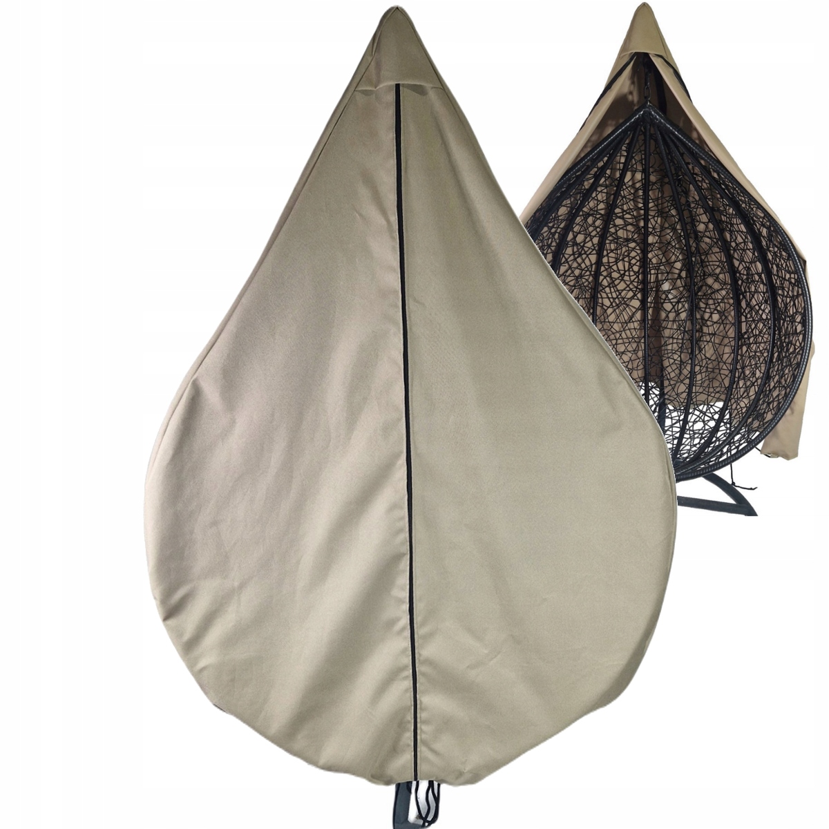 Pokrowiec na fotel wiszący ogrodowy Kokon Beżowy