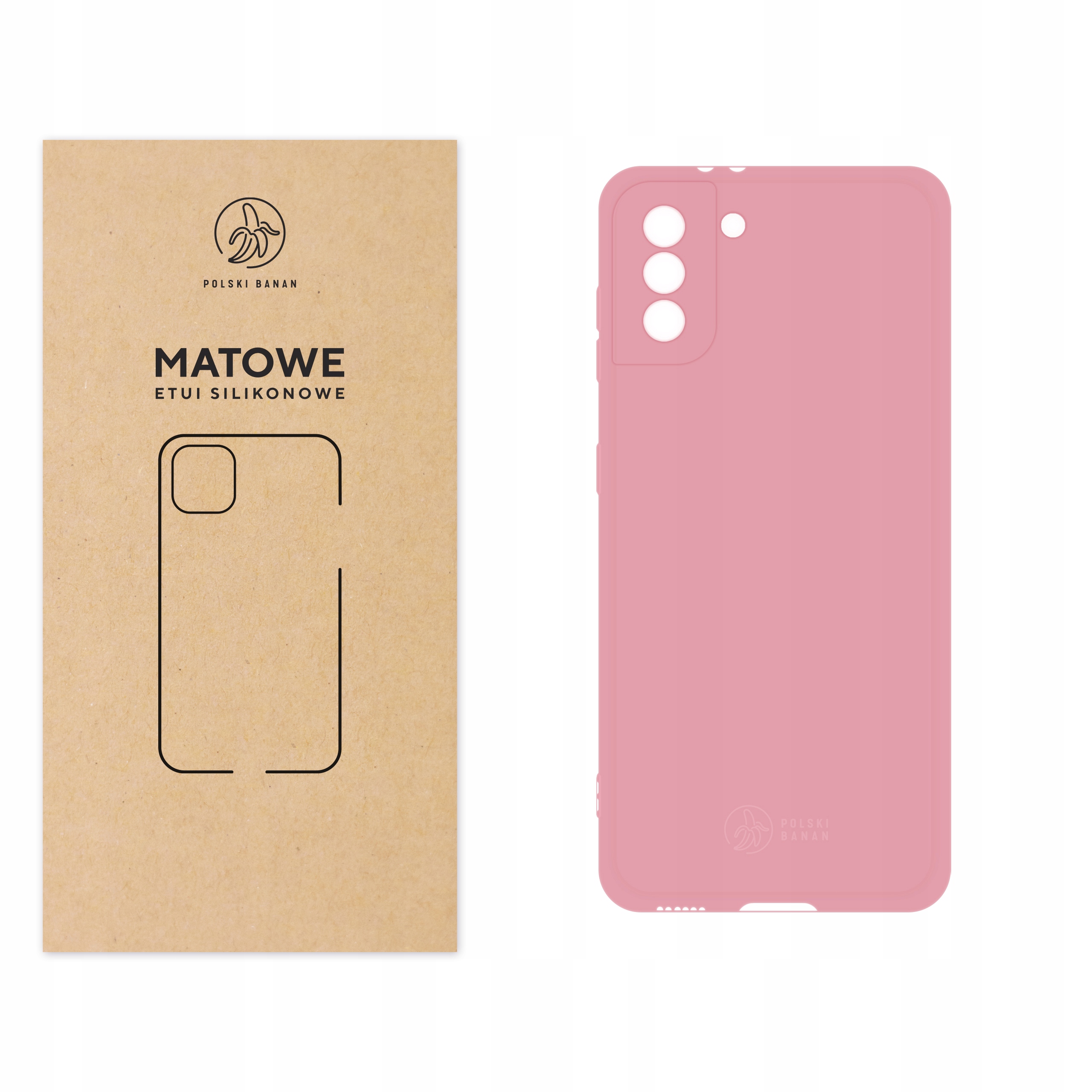 

Etui Matowe do Samsung S21 różowe