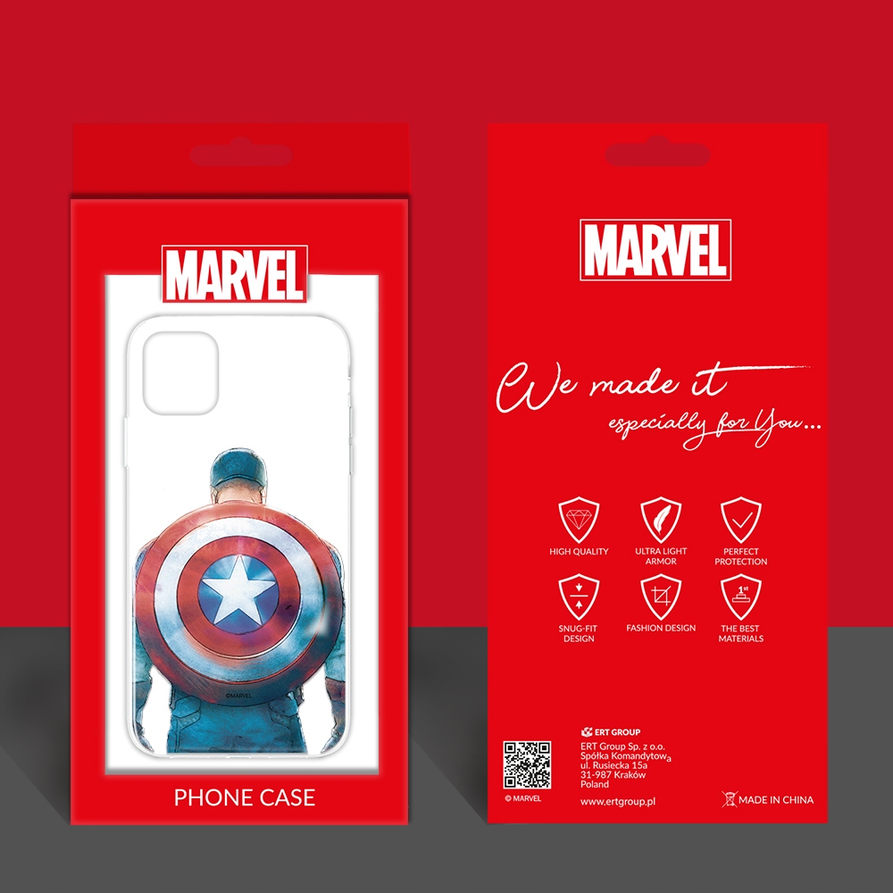 Etui Marvel do Samsung A02S Kapitan Ameryka 002