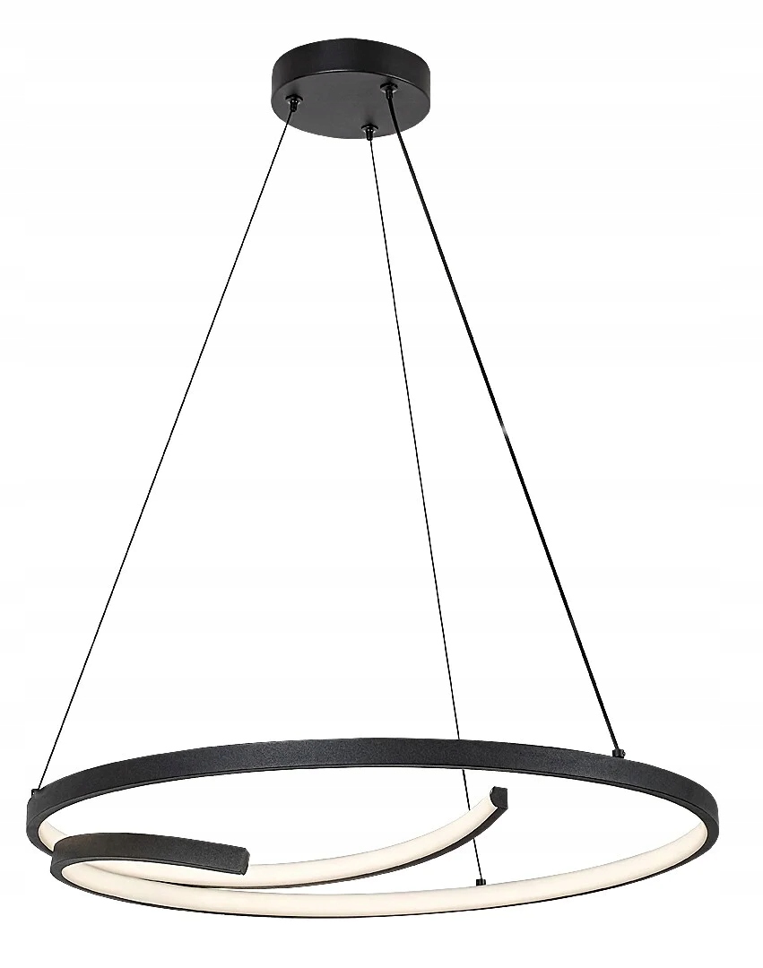 Černá závěsná Led lampa Rabalux Niloo Ø55 cm, moderní design