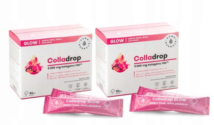 Aura Herbals Kolagen Glow Colladrop Witaminy Minerały