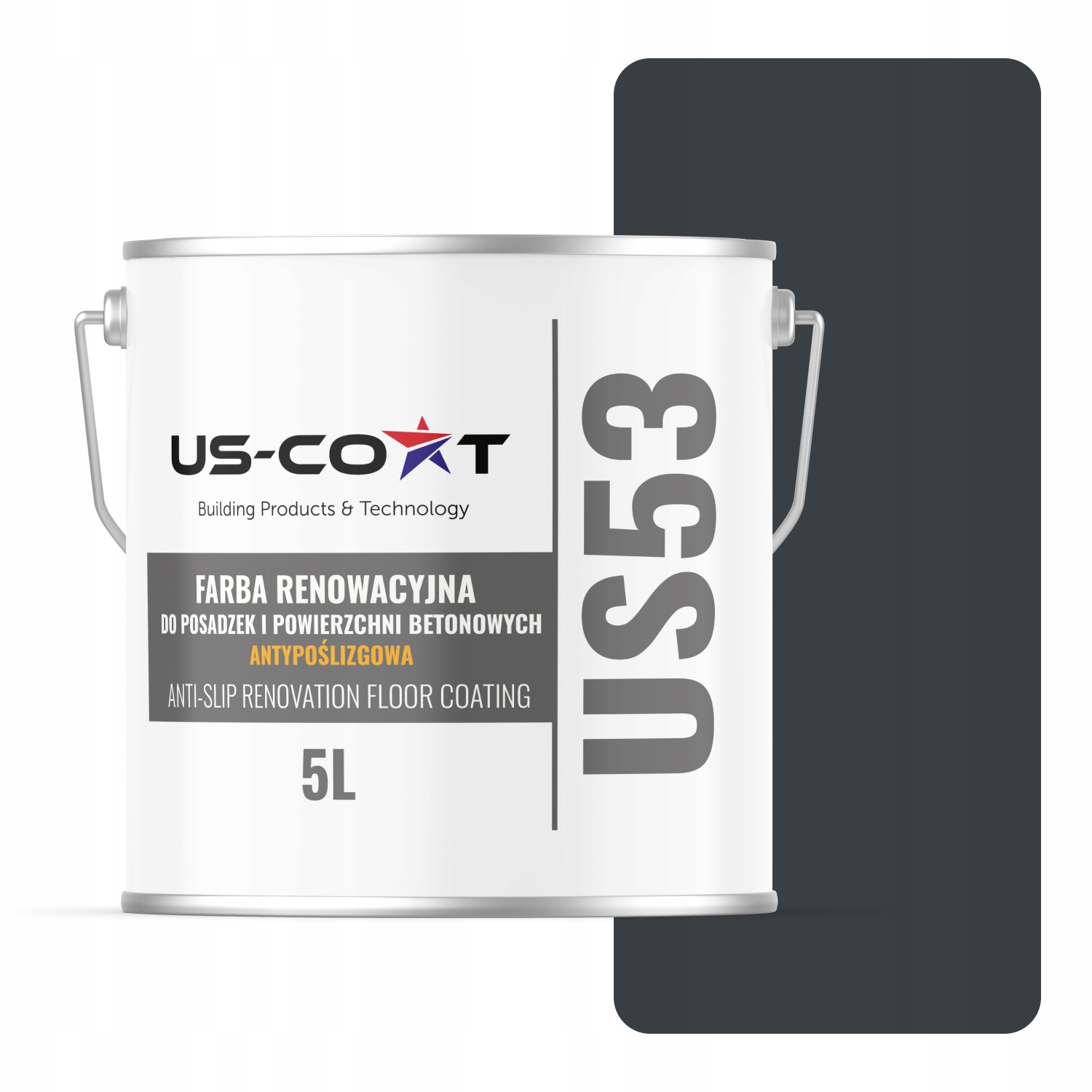 Renovačná Farba Na Podlahy Protišmyková Uv Farba Antracitová Ral 7016 5 L