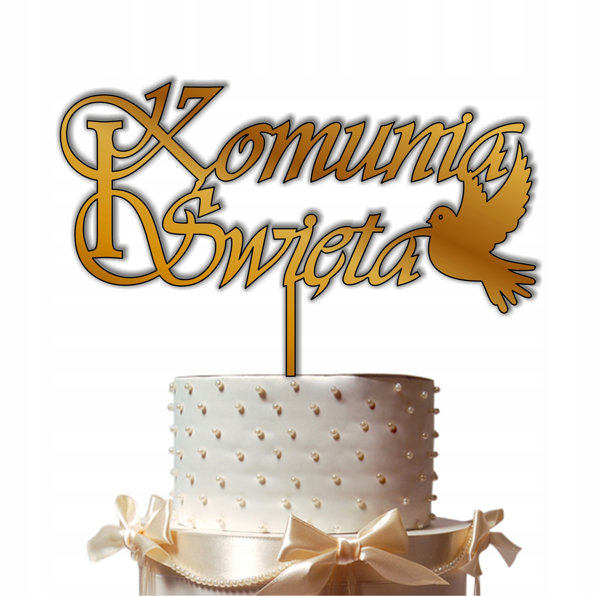 

Topper tort Komunijny Pierwsza Komunia Święta
