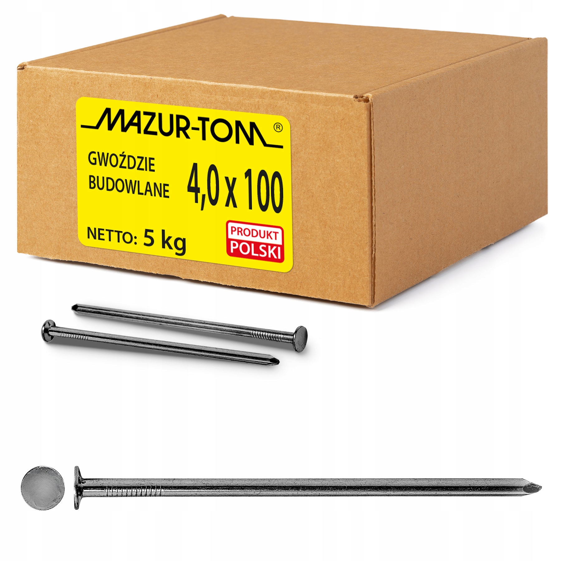 

Gwoździe budowlane czarne 4,0x100mm 4'' 5kg