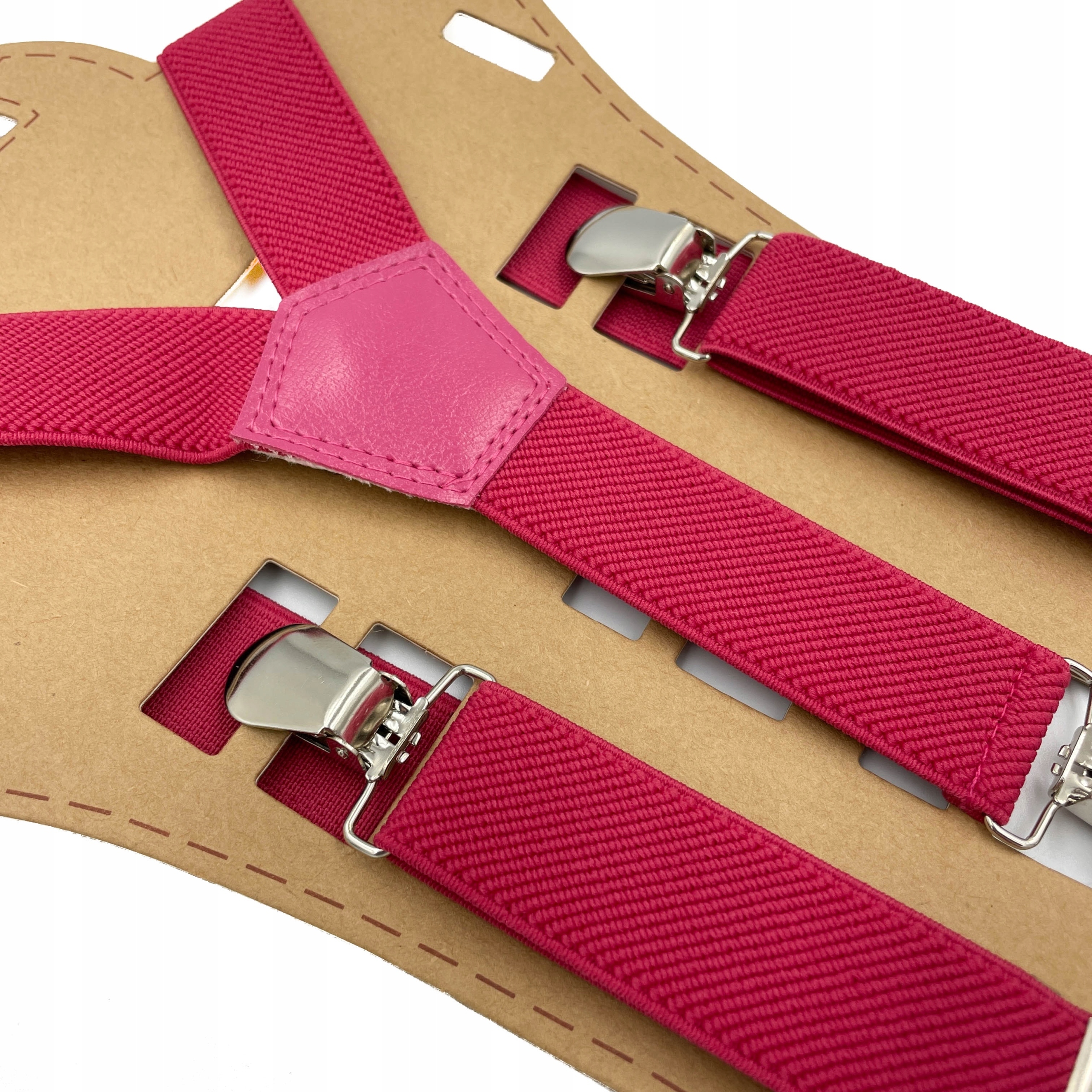 Amarantowe szelki chłopięce dziecko jednokolorowe.