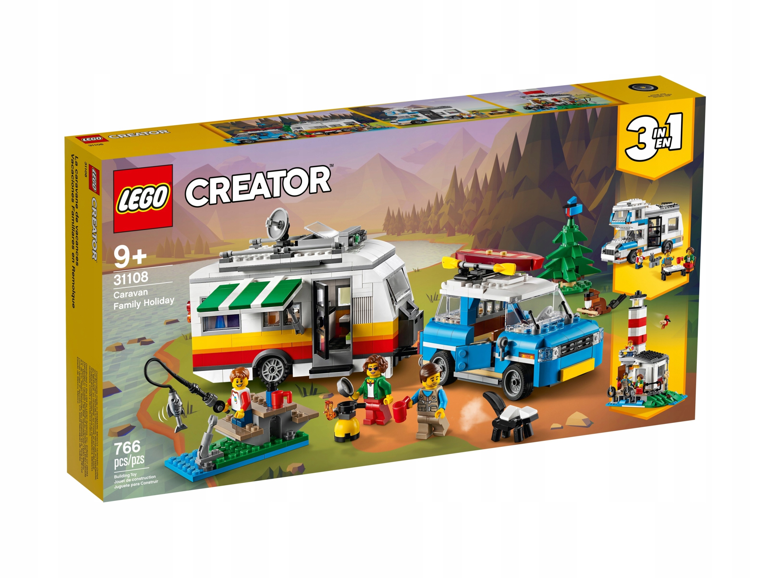 Lego Creator 3v1 – 31108 Prázdninový kemp s rodinou – Nové