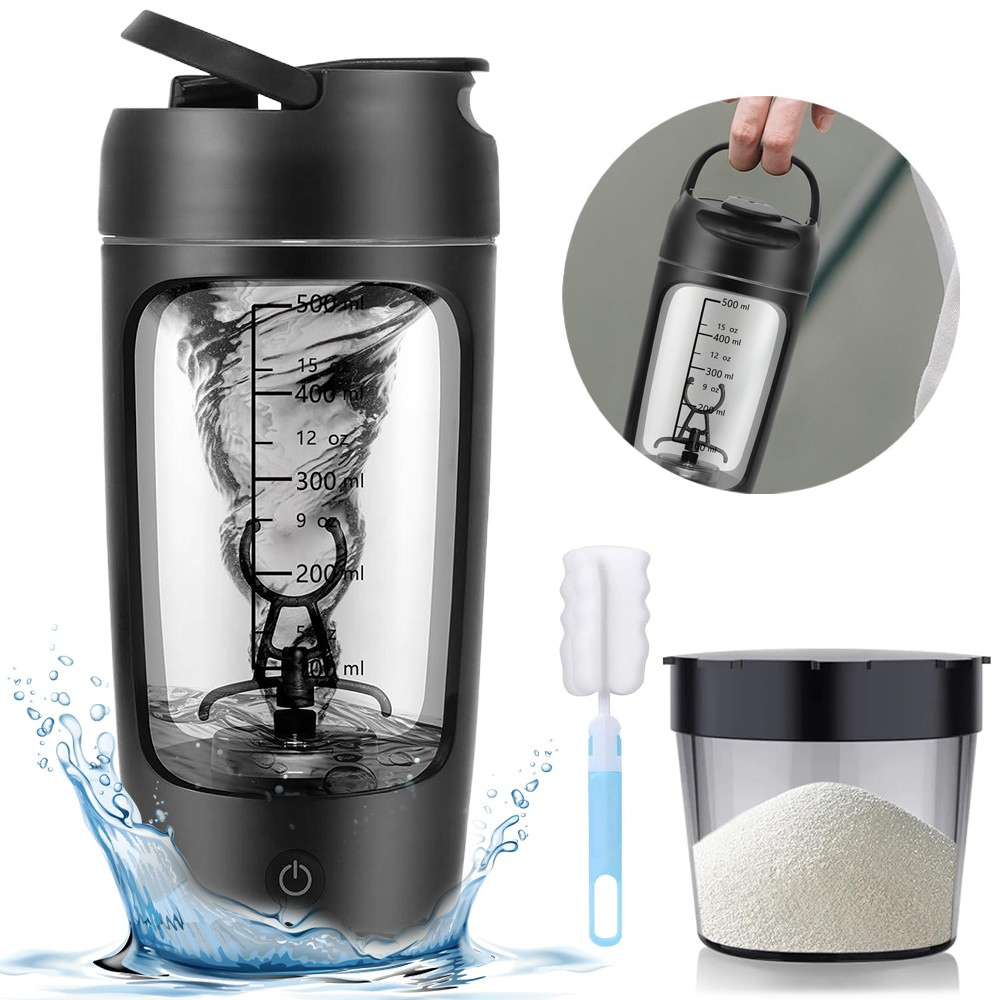 Elektrický shaker na bílky 650 ml Přenosný elektrický shaker Usb černý