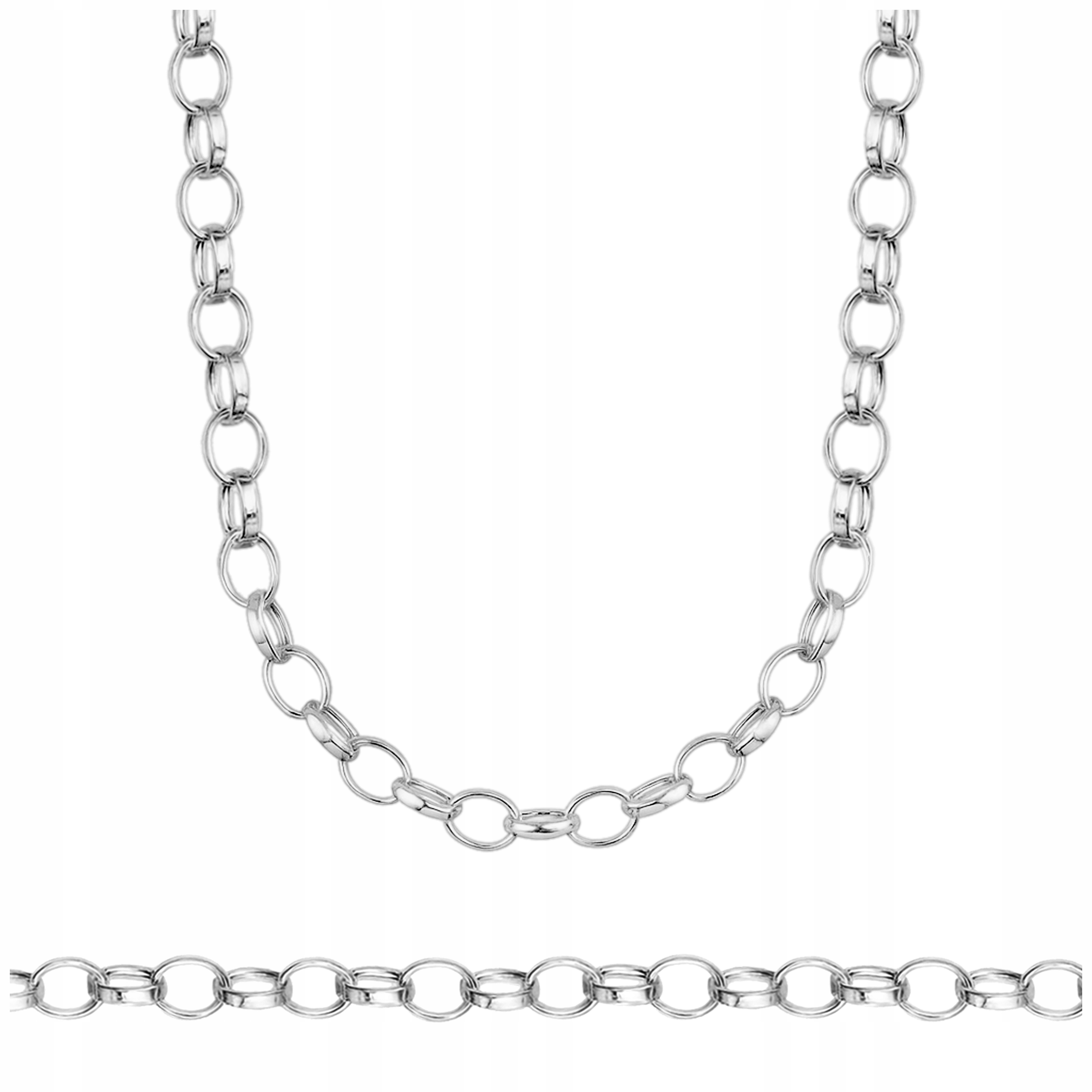 Stříbrný Řetízek Dámský Splétaný Rolo Tlustý Ankr 45 cm Klasický Stříbro 925