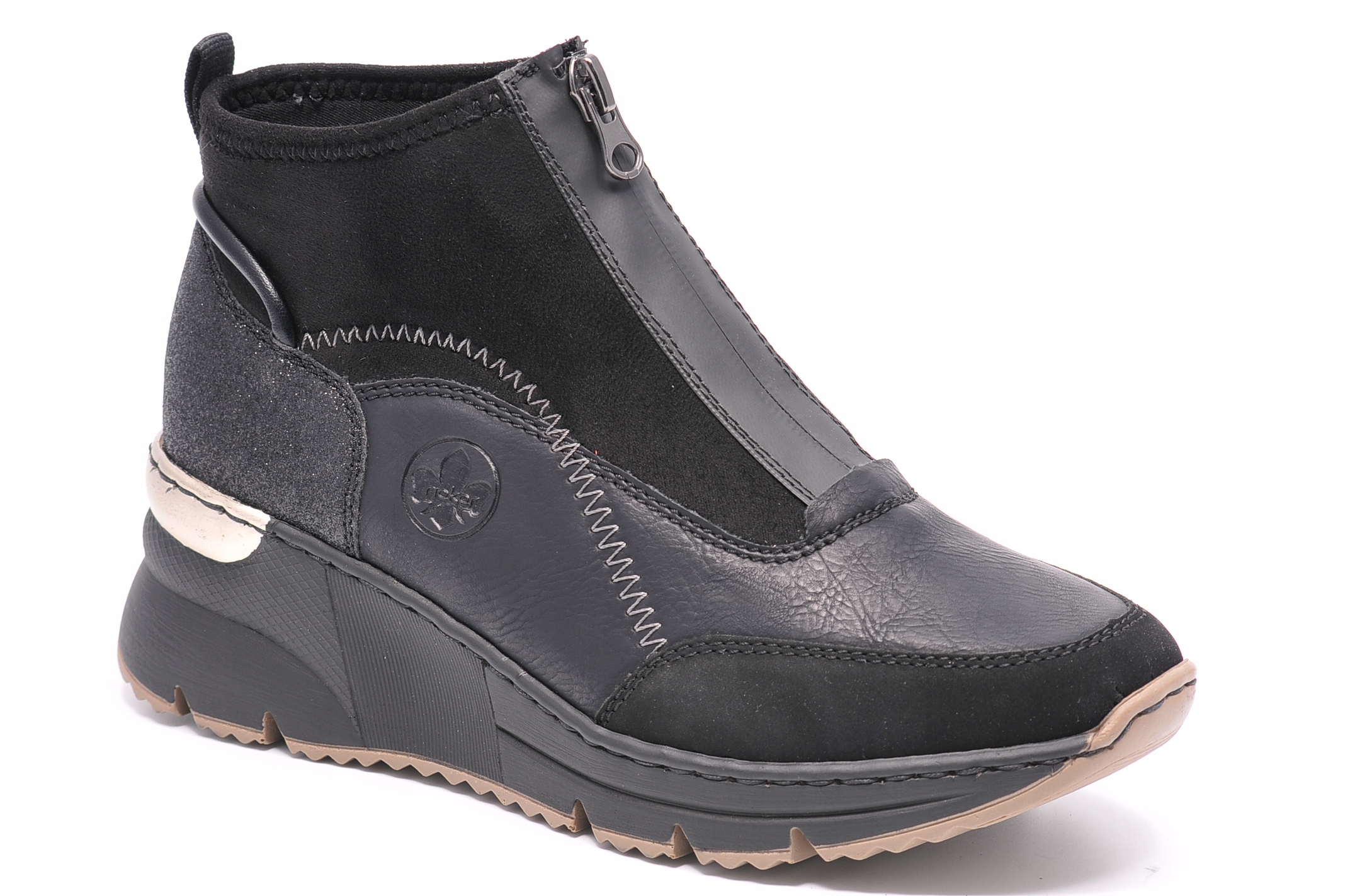 Černé kotníkové Kotníkové Boty Rieker N6361-00 Velikost 38