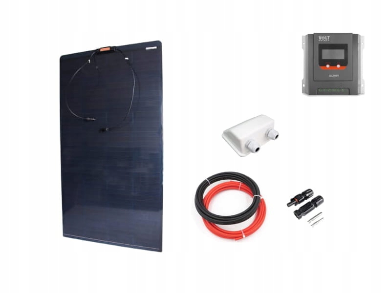 150WZESTAWVOLT - Фотоэлектрическая панель гибкая 150 Вт комплект с MPPT
