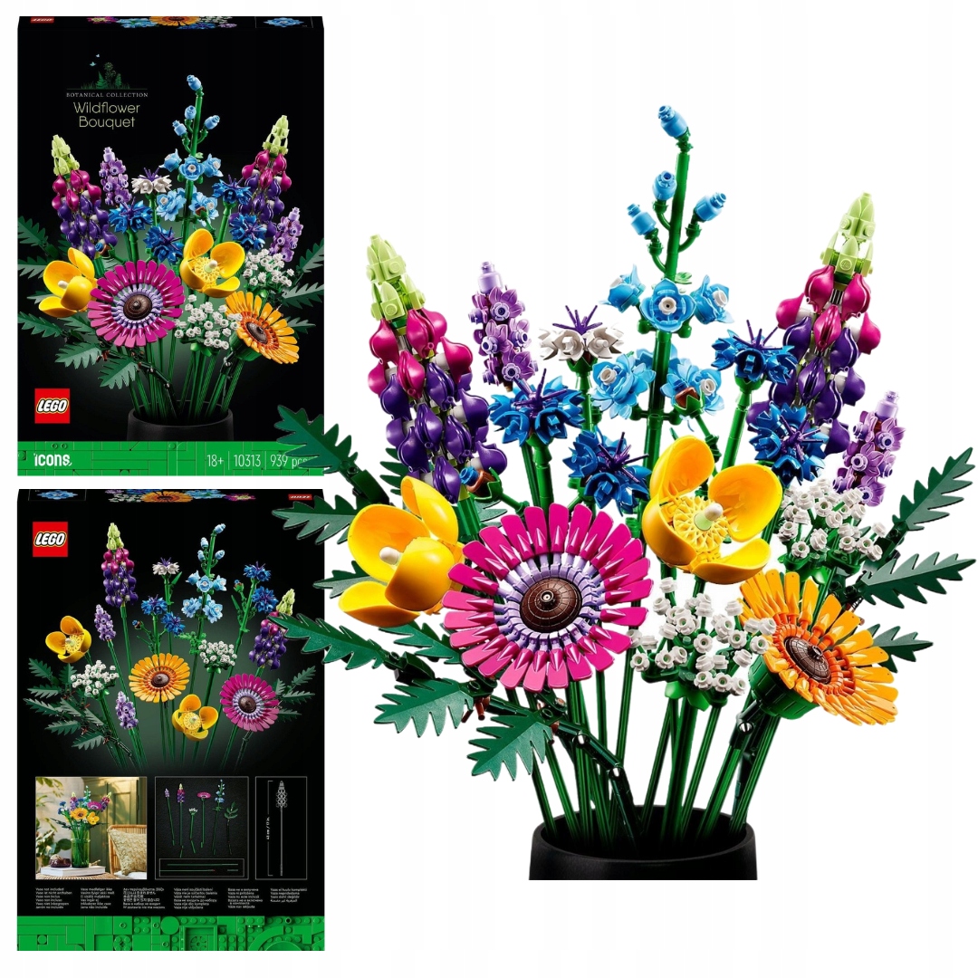 Lego Icons 10313 Kytice S Polními Květy Stavebnice Květy Chrpy Levandule
