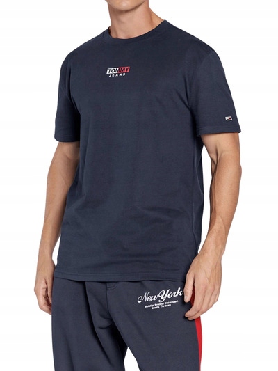 Tommy Jeans Regular Fit Pánské tričko tmavě modré, Velikost XL