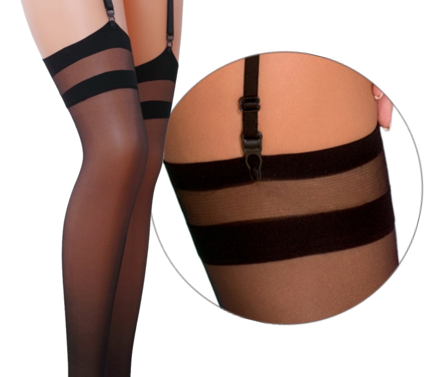 

Sexy Pończochy do Pasa ST002 XXL r.5 Passion