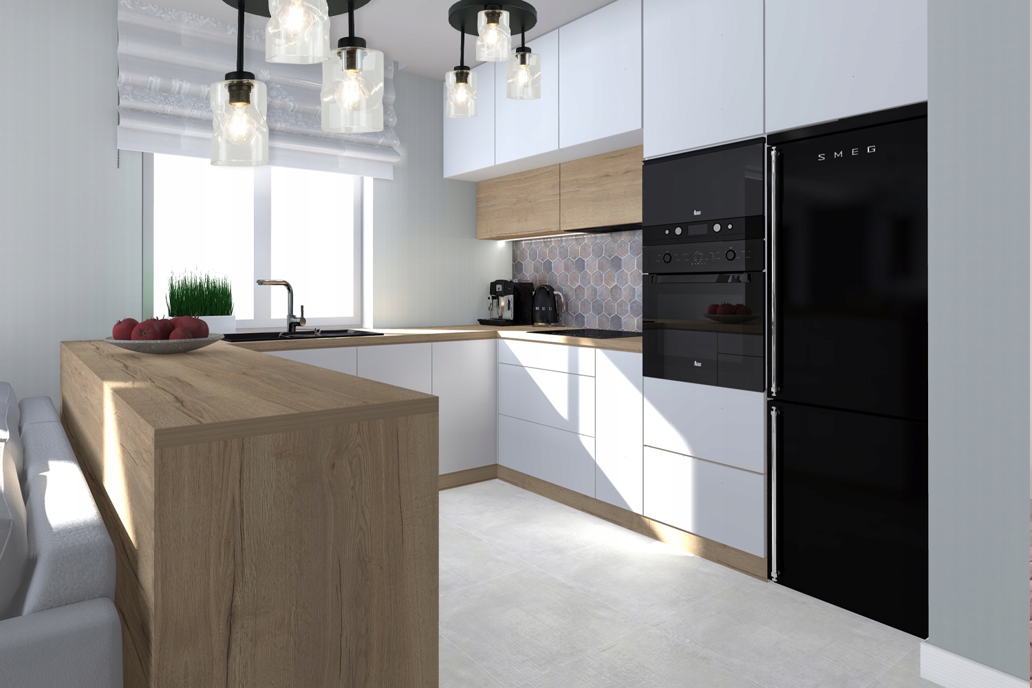 LAMPA CZARNA WISZĄCA PLAFON SUFITOWY BEZBARWNY ŻYRANDOL SZKLANE KLOSZE LED Marka Moderno