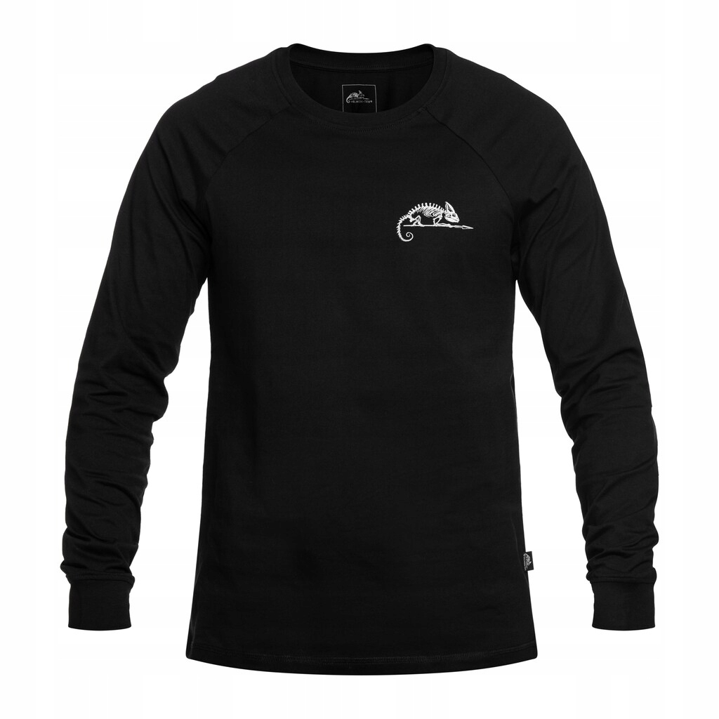 Tričko pánské bavlněné tričko Helikon Long Sleeve Logo Black S
