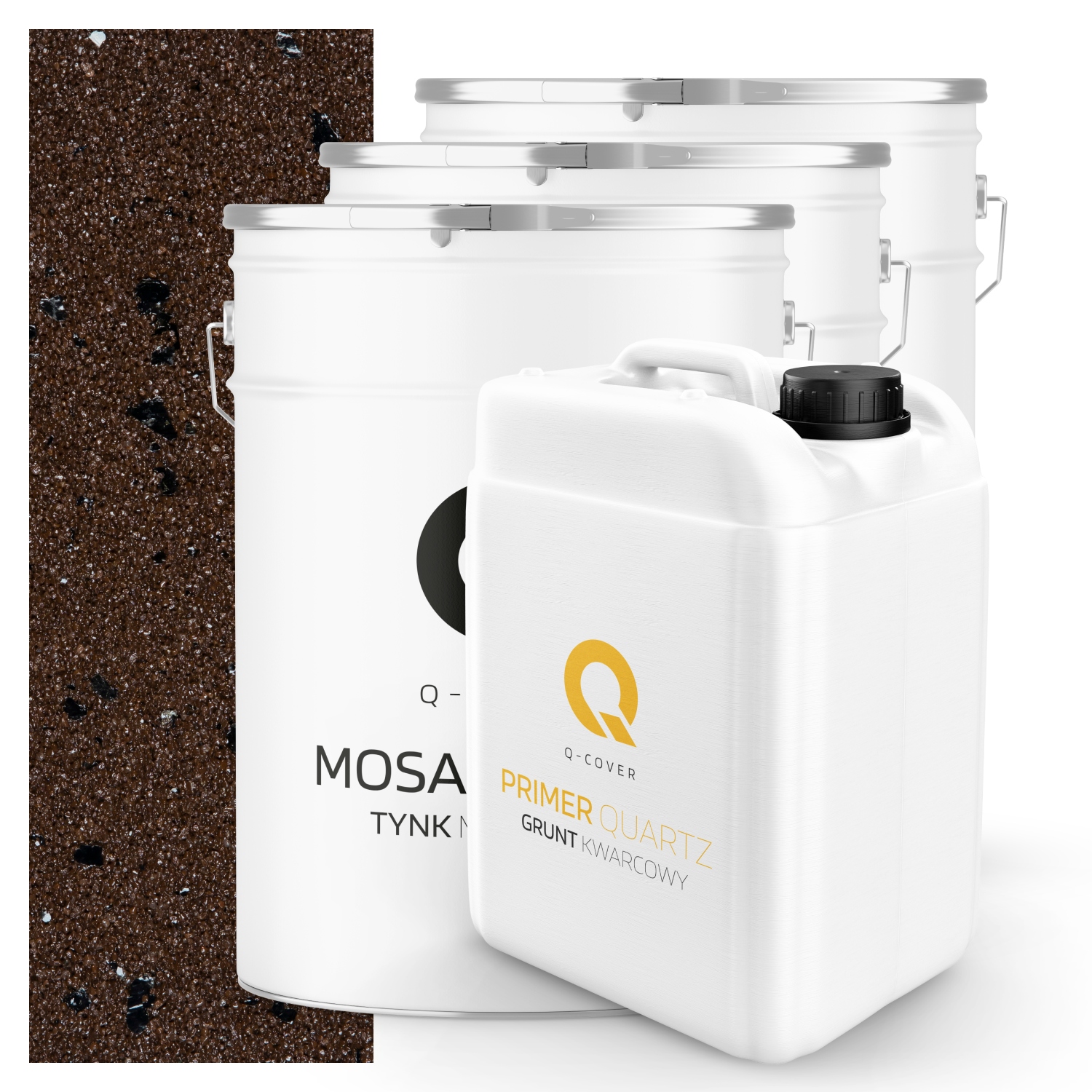 Mozaiková Omítka Hnědá Tmavá S Černou Mikou M96 Vnější 3x 25KG Grunt