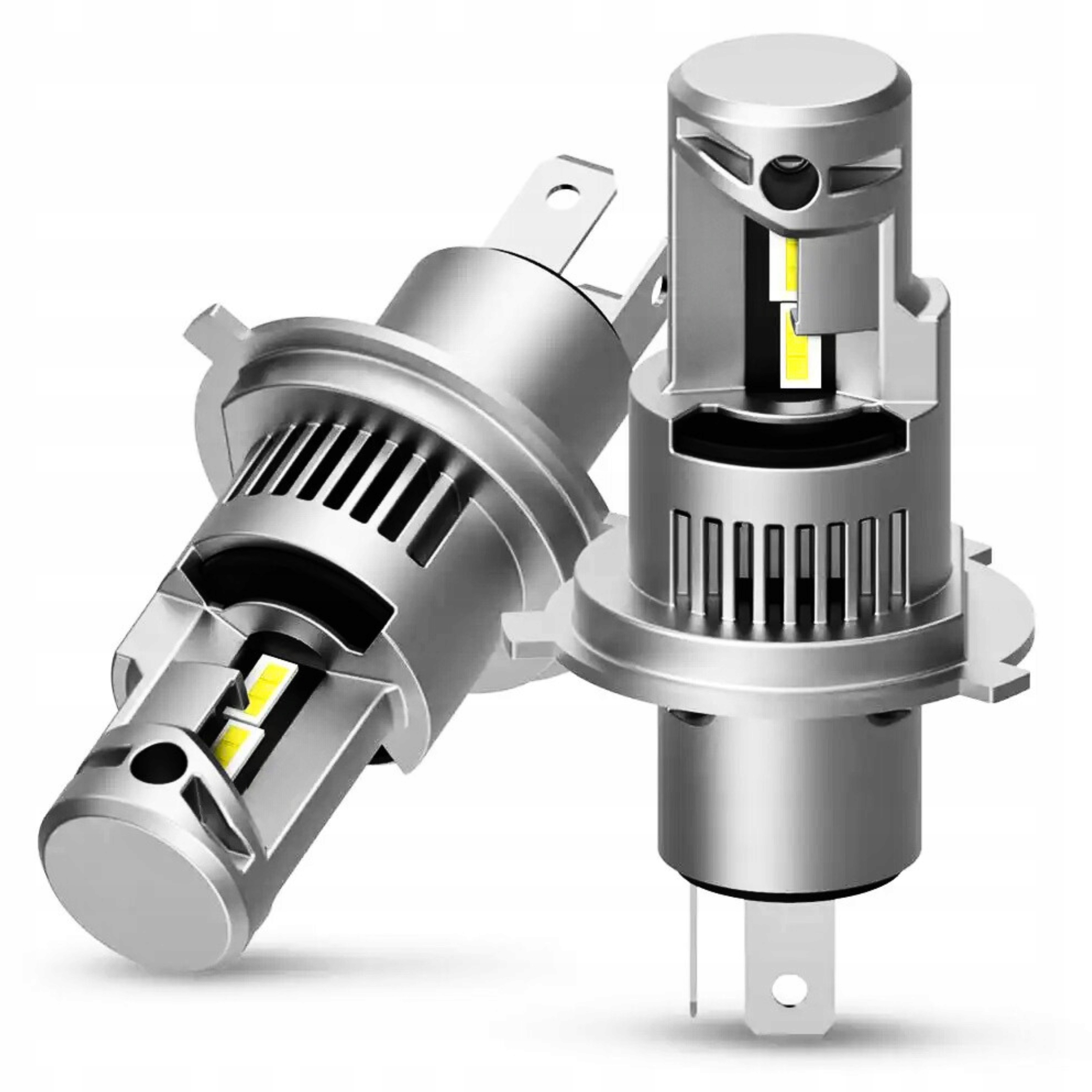 ŻARÓWKI LED H4 HOMOLOGACJA ŻARÓWKA LED H4 MOCNE JASNE BIAŁE +1000% CANBUS