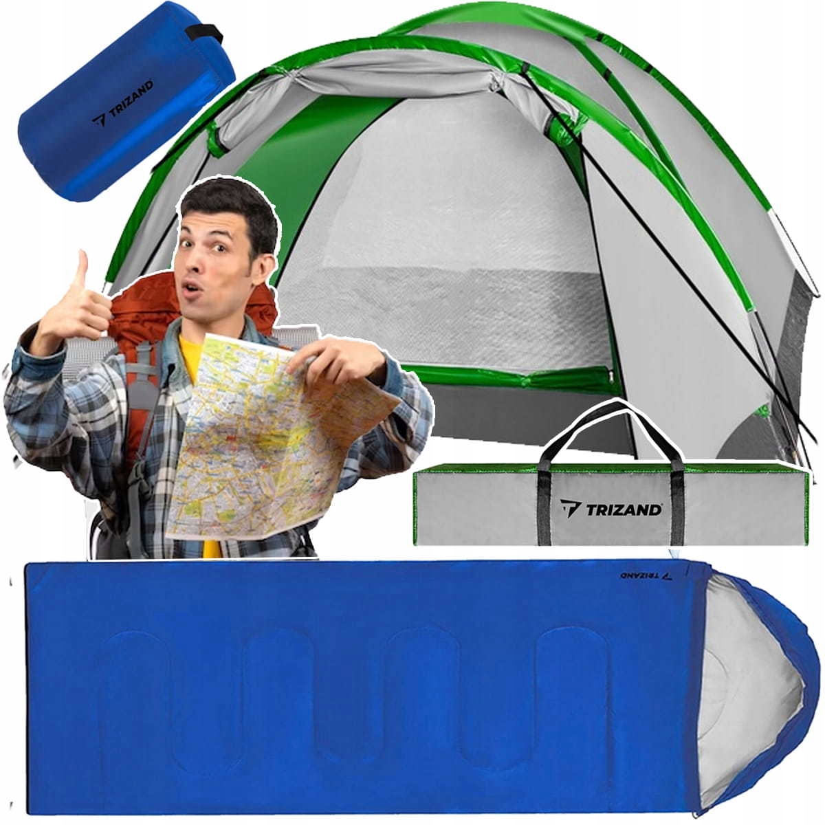 Stan Rodinný kemp pro 4 osoby 320 x 200 cm Spací Pytel Na Přikrývku